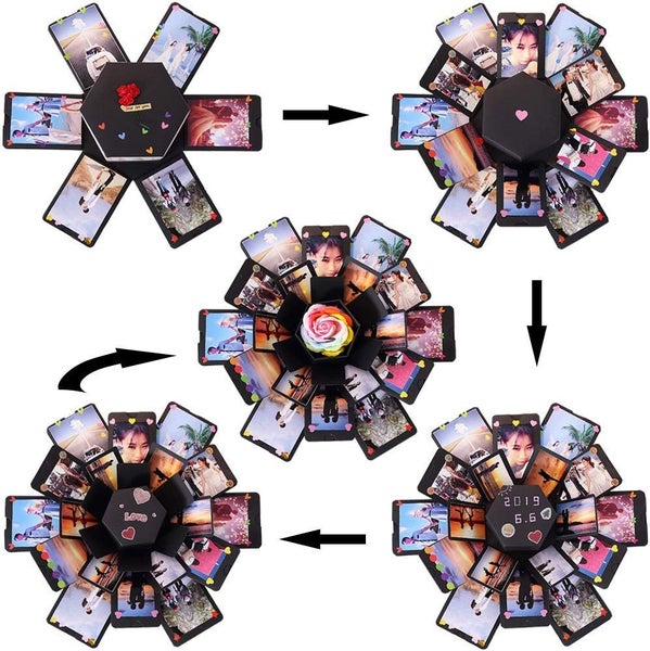 DIY Explosion Photo Album Gift Box Love Memory Anniversary Surprise Carousel 2