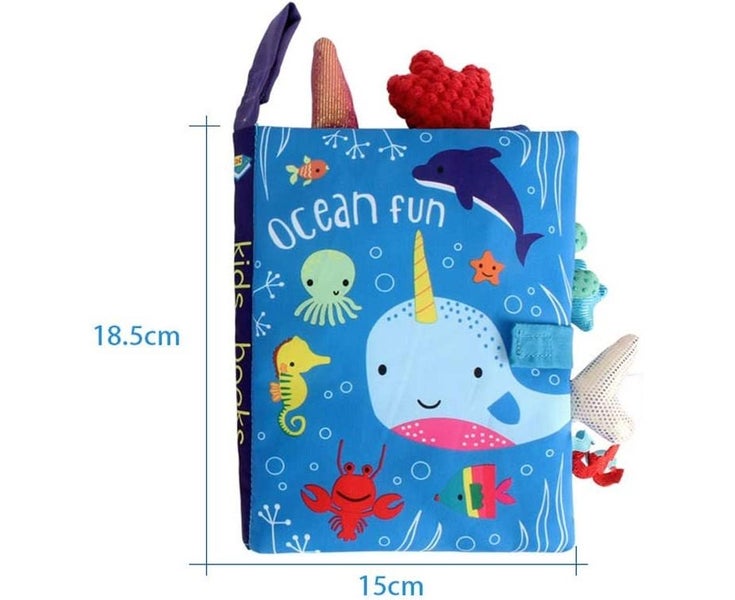 Jungle and Farm Tail Baby Early Education Toy, Activity Crinkle Cloth Book Carousel 4