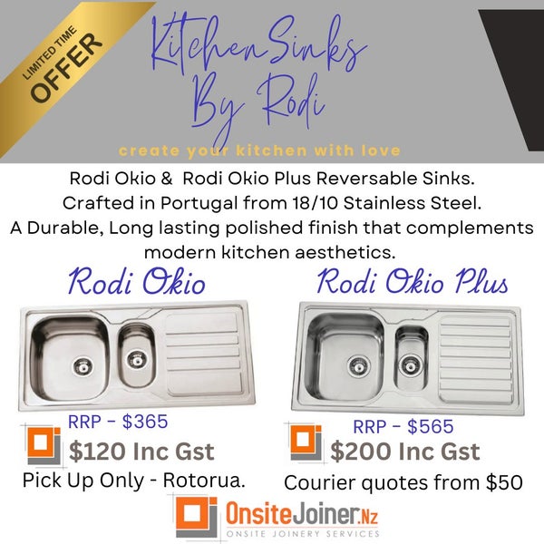 Kitchen Sinks By Rodi - Okio plus (Boxed Includes Waste Kit & Clips) Carousel 1