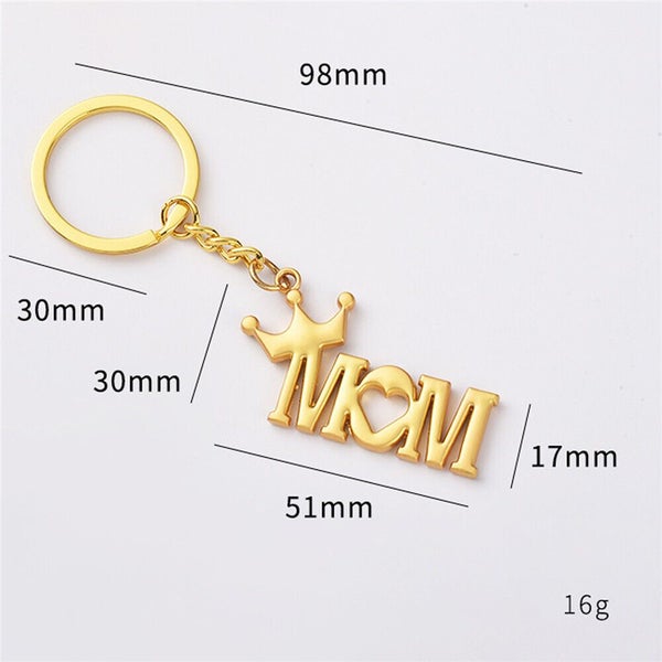 Mom Dad Keychain Mother's Day Father's Day Letter Keyring Pendant Thank You Gift Carousel 2