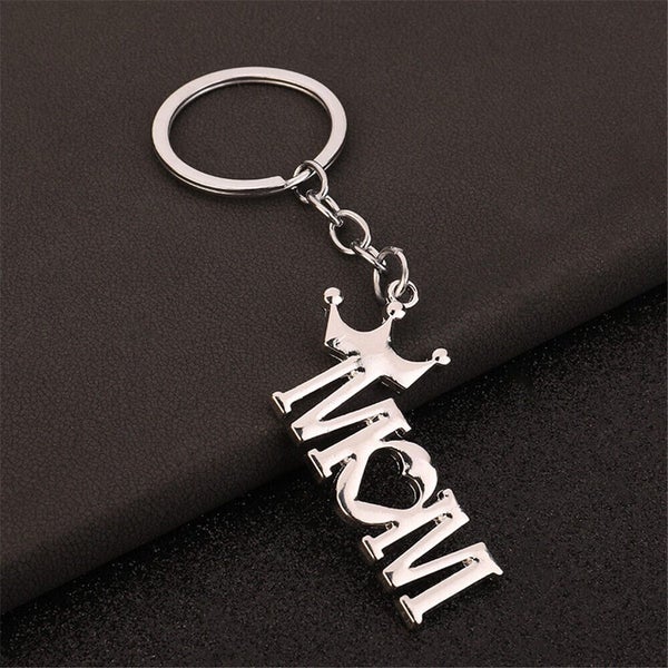 Mom Dad Keychain Mother's Day Father's Day Letter Keyring Pendant Thank You Gift Carousel 8