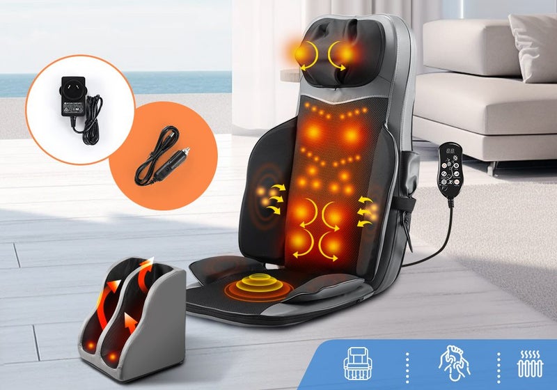 Massage Chair Neck Back Cushion Seat Foot Massager Carousel 2
