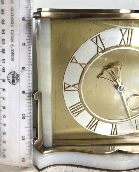 Quality Marble with brass highlights Art Deco / Retro era clock Carousel 2