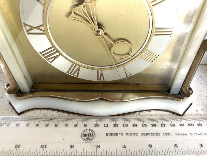 Quality Marble with brass highlights Art Deco / Retro era clock Carousel 4
