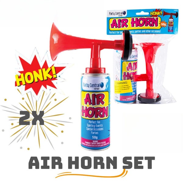 2x Set 50g 70-80 db Air Horn Sporting Events Special Occasions Parties Fun Loud Carousel 2