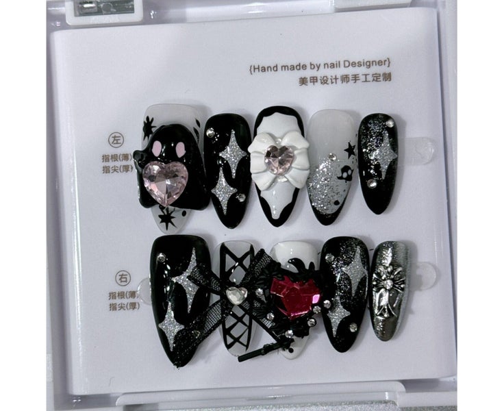 Hot girl cute ghostfloating Halloween hand-worn nail 10 pcs Carousel 2