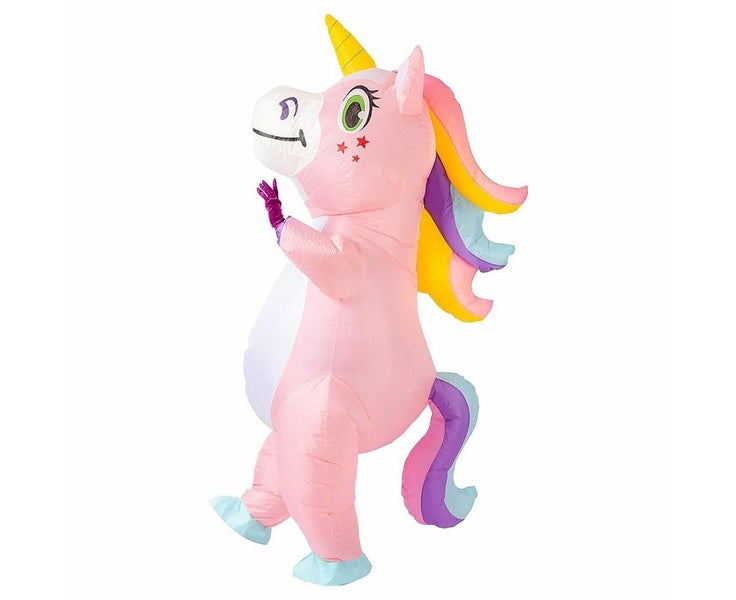 Inflatable Costume, Full Body RidingUnicorn Blow Up Costume for Hallowee Carousel 1