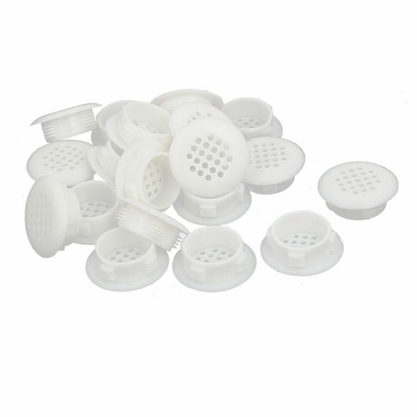 Unique BargainsShoes Cabinet Plastic Round Mesh Hole Air Vent Louvre Cover Carousel 1