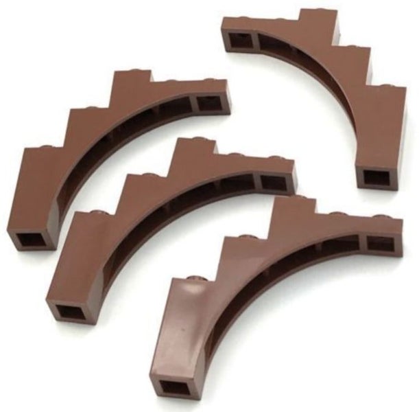 4x Lego Bricks Reddish Brown Arch 1 x 5 x 4 Tree Branch great condition Carousel 1