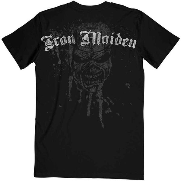 Iron Maiden T Shirt Sketched Trooper Band Logo Official Black Carousel 2