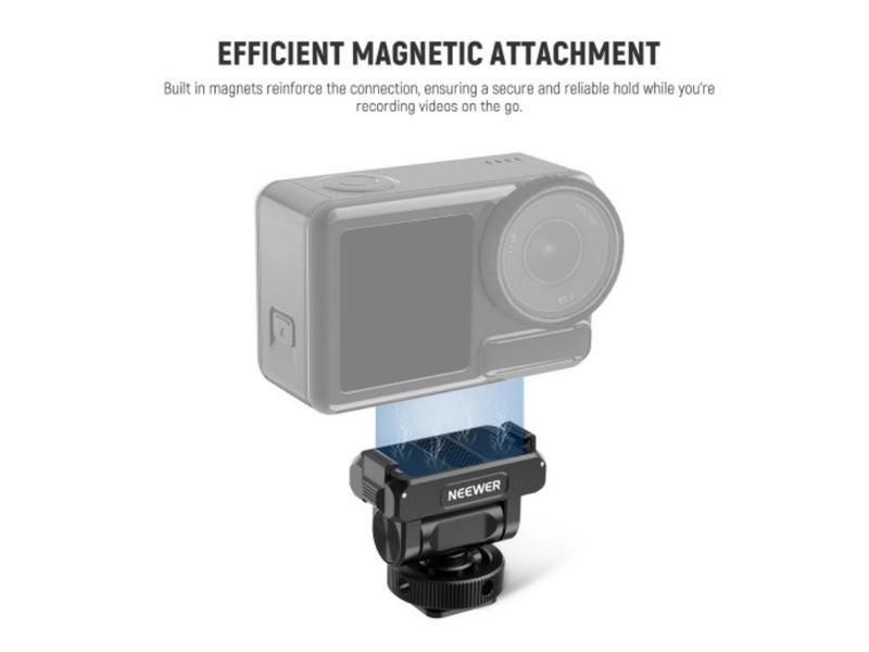 NEEWER Magnetic Cold Shoe Mount For Action 5 Pro 4 3 Carousel 2