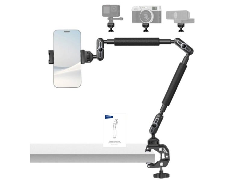 NEEWER 22" Articulating Magic Arm with Super Clamp & Phone Holder Carousel 1