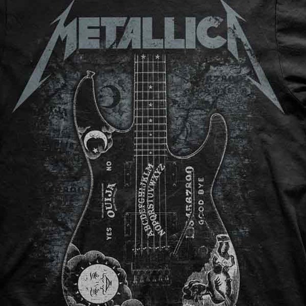 Metallica Hammett Ouija Guitar T Shirt Carousel 2