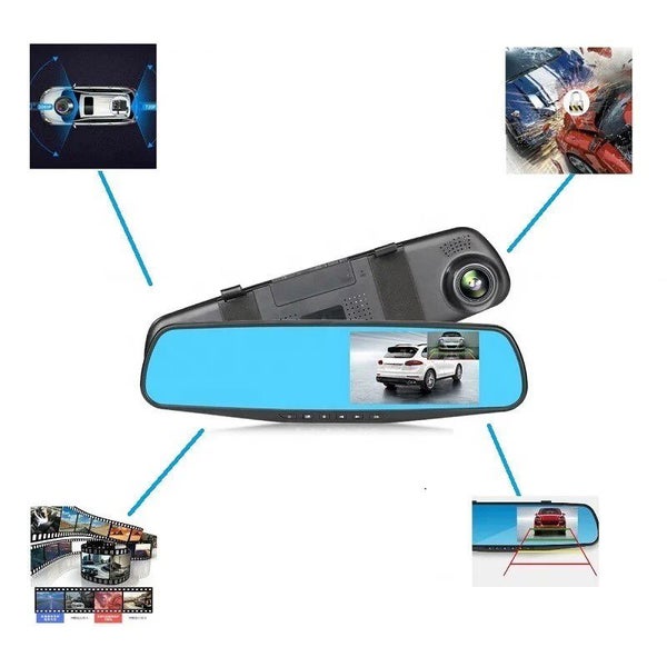 Dash Cam Rear View Mirror + Free Mount Reversing Camera - HD 1080P - 4.5" Colour Carousel 2