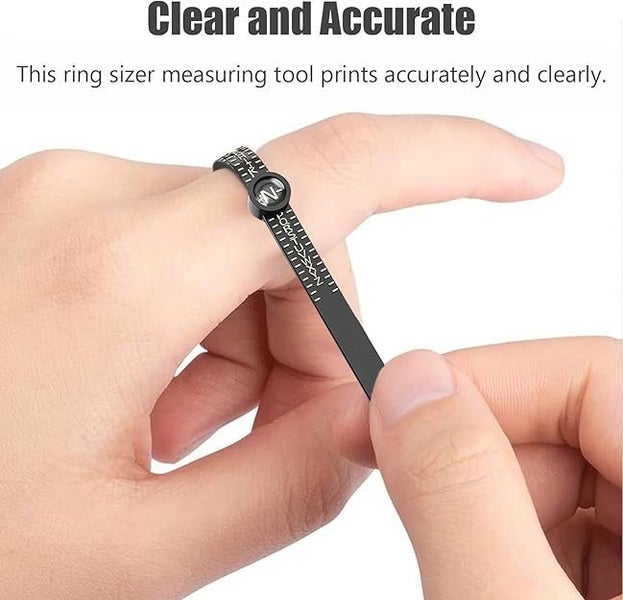 NEW 1PC UK Letters Ring Sizer Gauge Measure Ring Sizer with Magnifying Glass Carousel 7