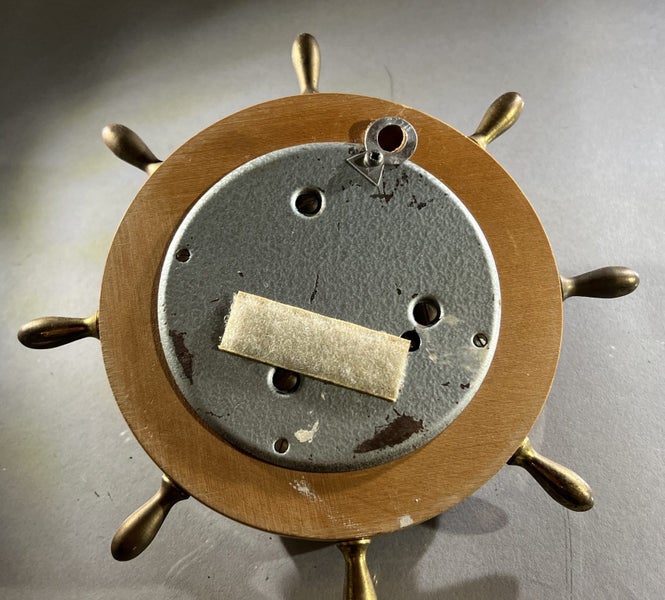 Vintage German Mid-Century Ship's Wheel Barometer Carousel 2