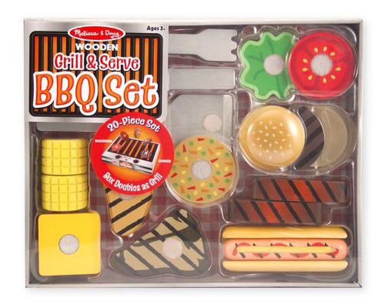 Melissa & Doug Grill and Serve BBQ Set, 20 Pieces Carousel 1