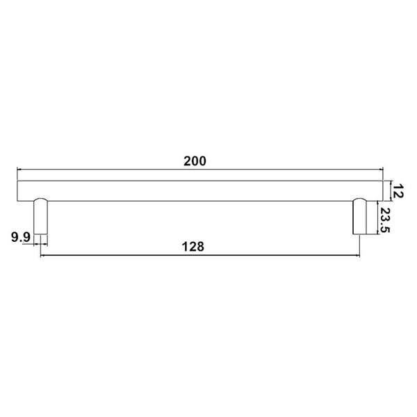 Klässich Cabinet Handle Black - L 200mm X D 32mm Carousel 2