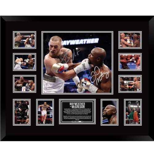 Floyd Mayweather vs Conor McGregor Signed Photo Framed Limited Edition Carousel 1