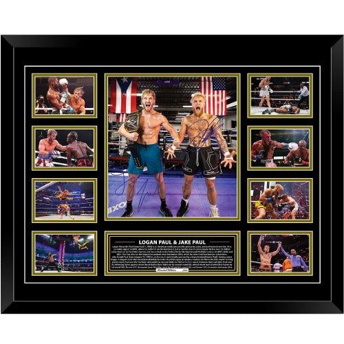 Logan Paul Jake Paul Signed Photo Framed Limited Edition Carousel 1