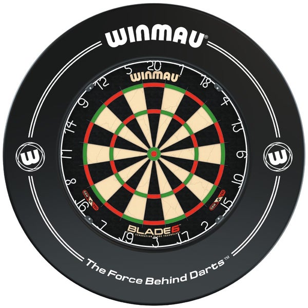 Winmau - NEW Printed Dartboard Surround - Black Carousel 2