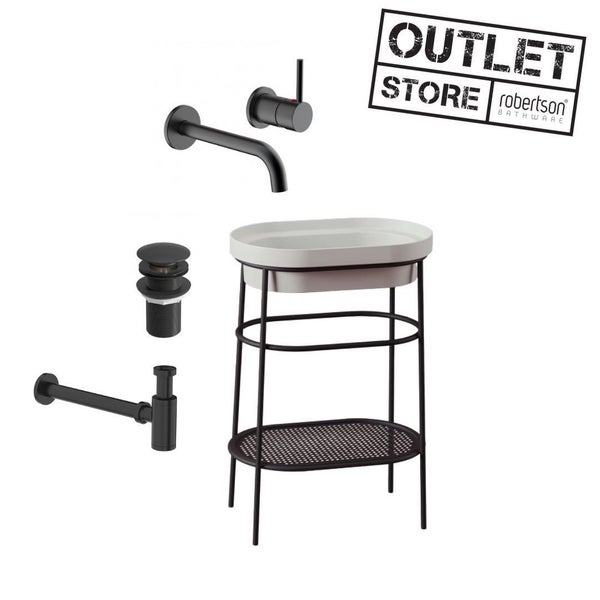 DESIGNER MATT BLACK FUORI 583 POWDER ROOM PACKAGE Carousel 1