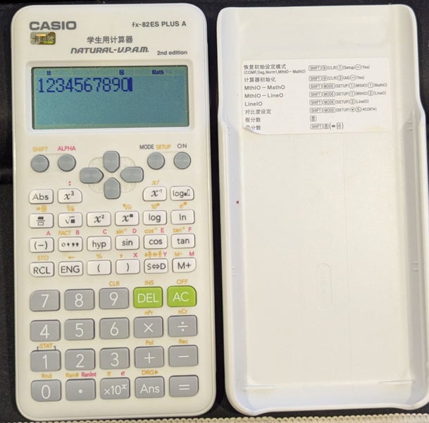 Casio FX-82ES Plus A 2nd edition. NCEA approved Carousel 1