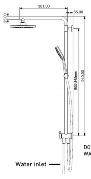 SOILED PACKAGING - SPLASH COLUMN SHOWER SYSTEM 6 EXPOSED INLET, 3 FUNCTION Carousel 2