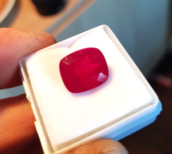6.65 Ct Natural Cushion Cut VS Clarity Burma Ruby Gemstone With AGSL Cert! Carousel 2