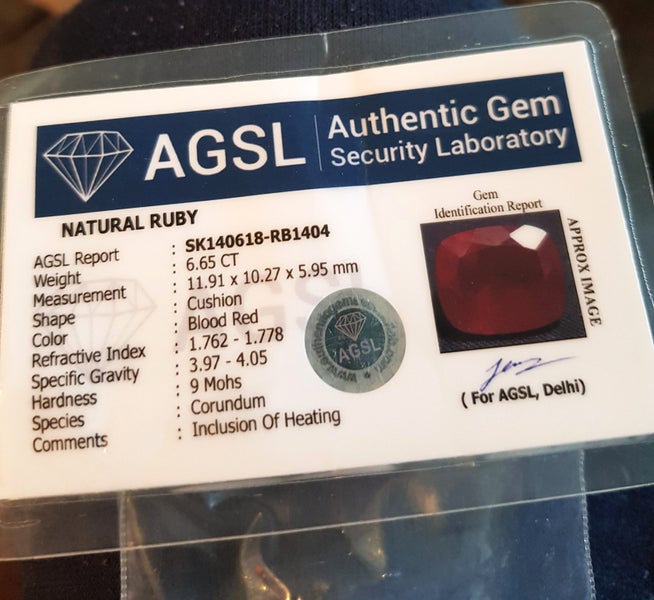 6.65 Ct Natural Cushion Cut VS Clarity Burma Ruby Gemstone With AGSL Cert! Carousel 9