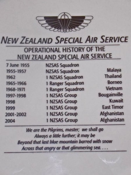 50th Golden Jubilee Wall PLATE NZSAS Special Air Service 2005 Ltd. Ed. 1 of 250 Carousel 2