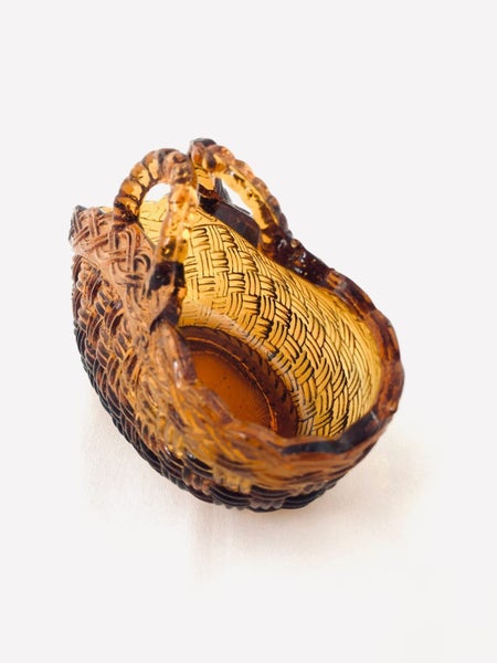 Vintage Amber Basket (20479)63617763623554111