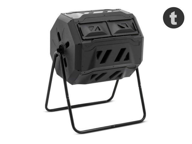 Compost Bin Dual-Chamber Tumbler 160L Carousel 1