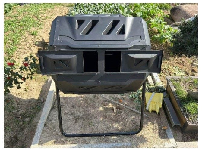 Compost Bin Dual-Chamber Tumbler 160L Carousel 2