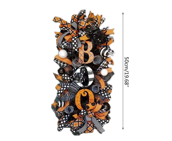 Halloween Wreath Front Door Wall Hanging Garland Ornaments Holiday Party Th Carousel 9