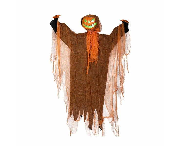 Hanging Pumpkin Ghost Halloween Luminous Rotating Head Pendant with Scary S Carousel 1