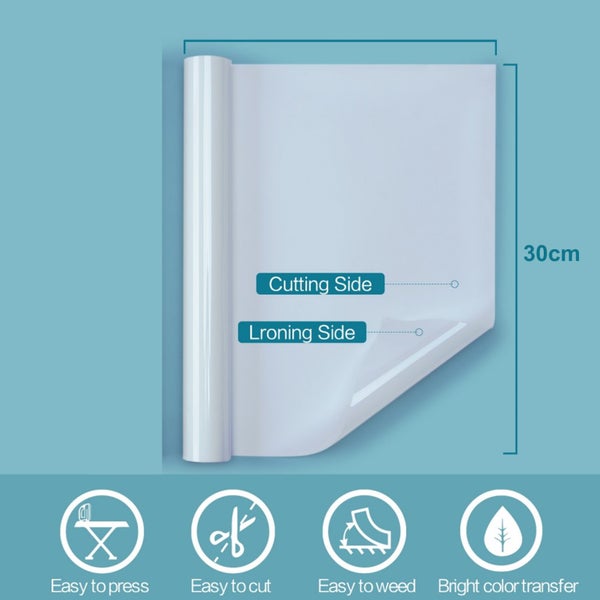 Clear Sublimation HTV Vinyl 30cm Carousel 2