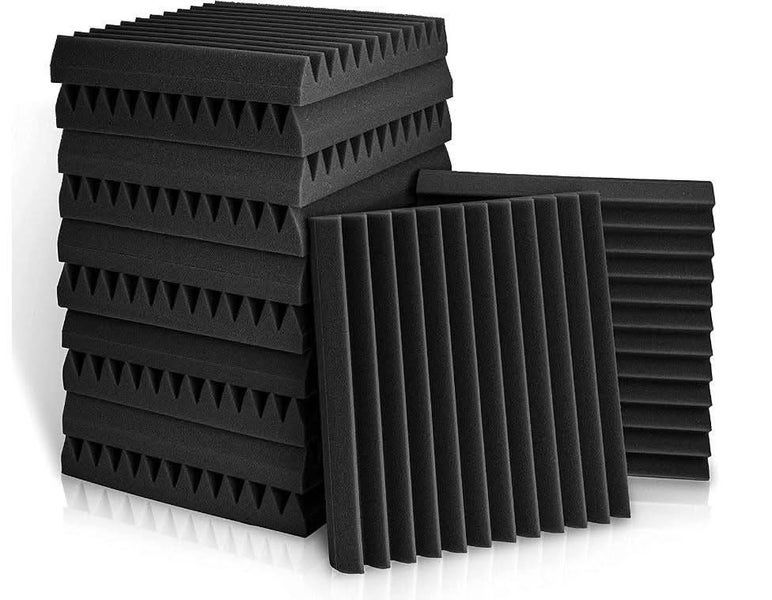96 Acoustic Soundproof Foam Sound Absorbing Panels 30x30x2.5cm Carousel 1