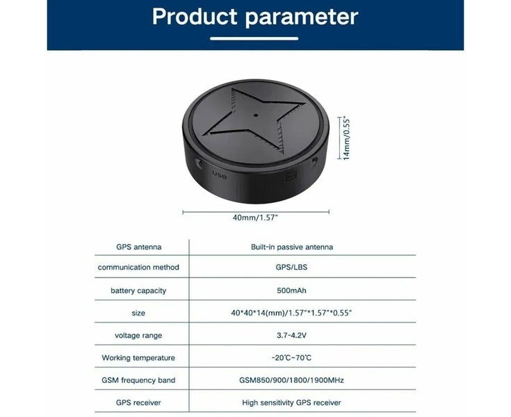 GPS Tracker for Vehicles, GPS Smart Tracker Listen In Strong Magnetic Car V Carousel 7
