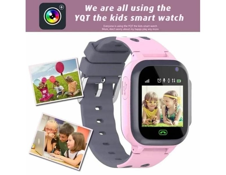 GPS SOS Kids Smart Watch SIM Card Waterproof Smart Watch Kids WatchPink Carousel 5