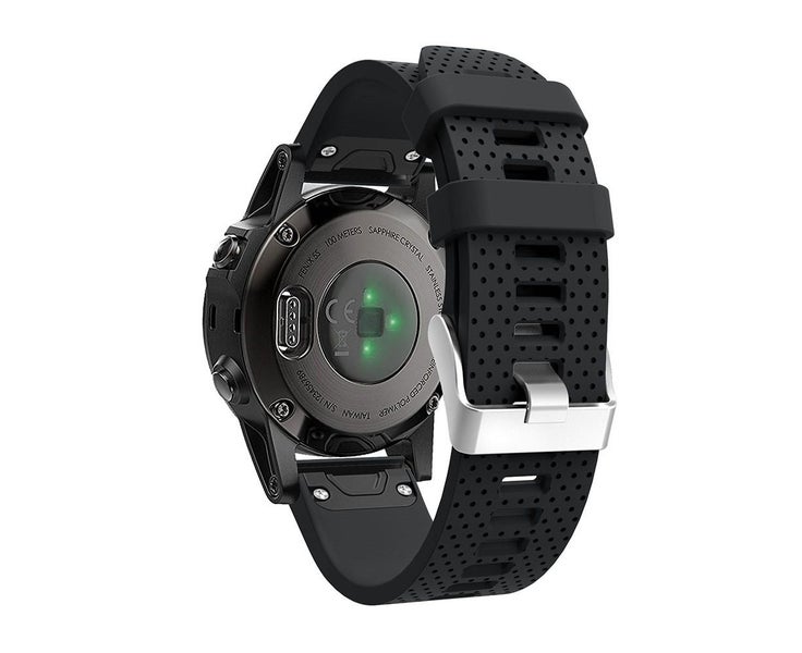 For Garmin Fenix 5S Silicone Strap(Black) Carousel 1
