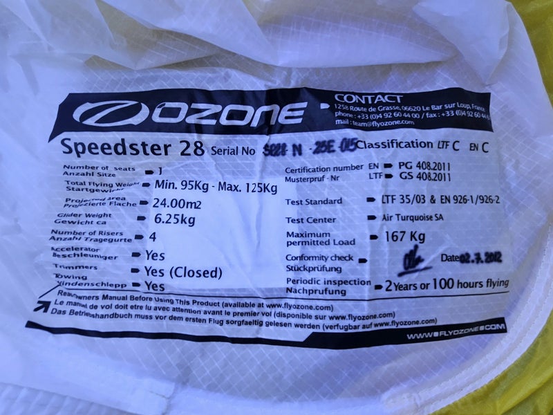 Speedster 28 Paramotor Wing Carousel 1