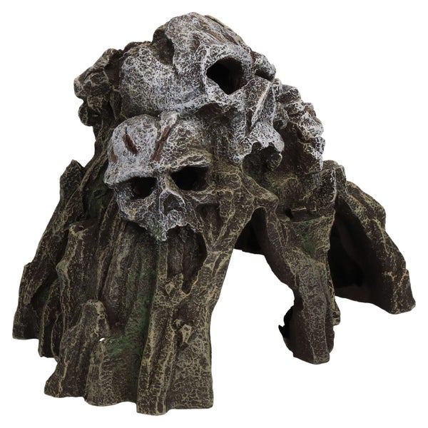 Aquatic Aquarium Decor Skull Mountain Fish Tank Ornament Medium 21x13x15cm Carousel 3