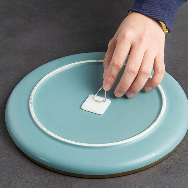 2pcs Wall Hanging Picture Self Adhesive Hanger Hook Plate Sticky Pads Invisib... Carousel 9