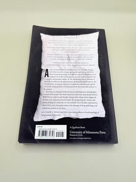 The Slumbering Masses: Sleep, Medicine, and Modern American Life by Matthew J... Carousel 2