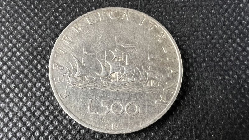 1960 Italy 500 Lire Silver Coin - Beautiful & Interesting Coin - Lot E64 Carousel 1