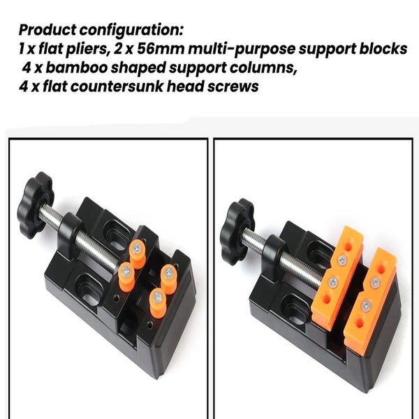 Woodworking Aluminum Drill Press Vise Multifunctional Bench Clamp for Drilling Carousel 7