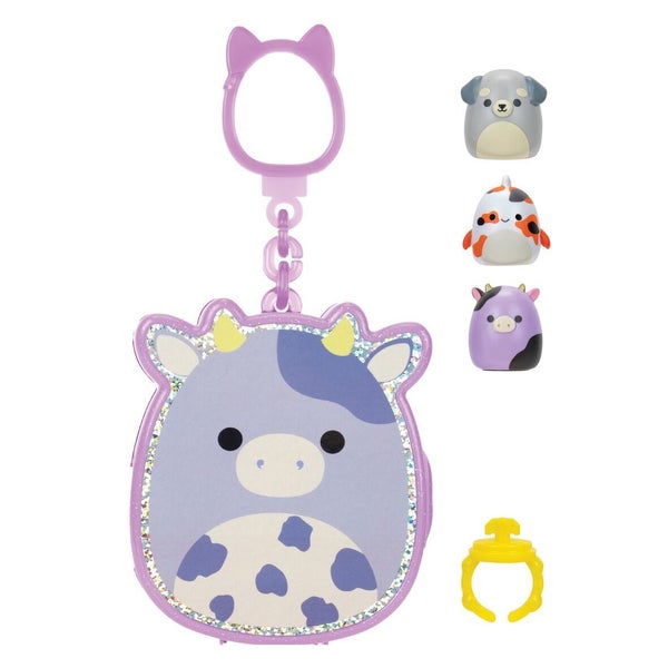 Squishmallows: Squish-a-longs - Clip-a-longs 3-Pack (Purple Cow) Carousel 1