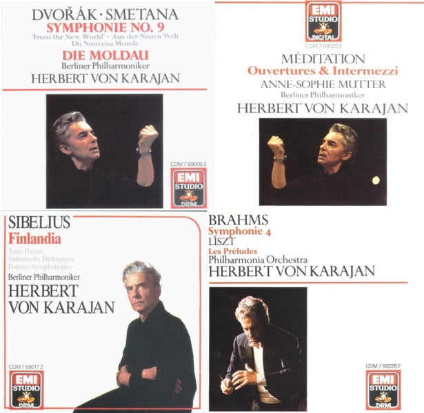 DVORAK, SMETANA, BRAHMS, LISZT, SIBELIUS - Berlin Philharmonic/ Karajan [4 CD's] Carousel 1
