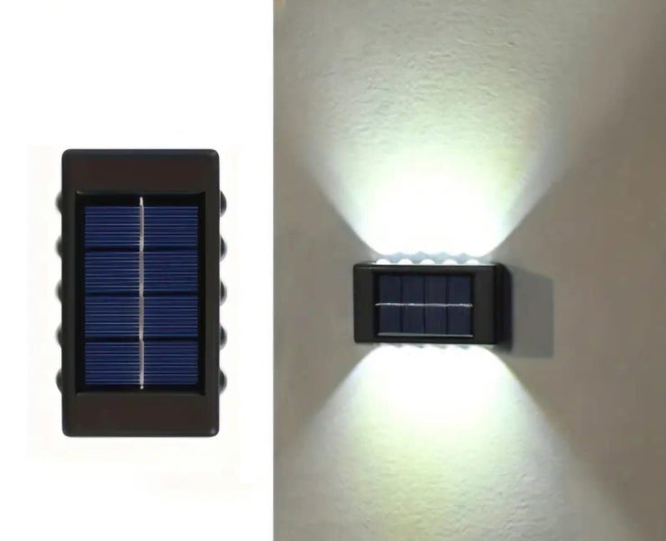 1 Pcs 10 LED Solar Convex Lens Wall Light - White Carousel 1